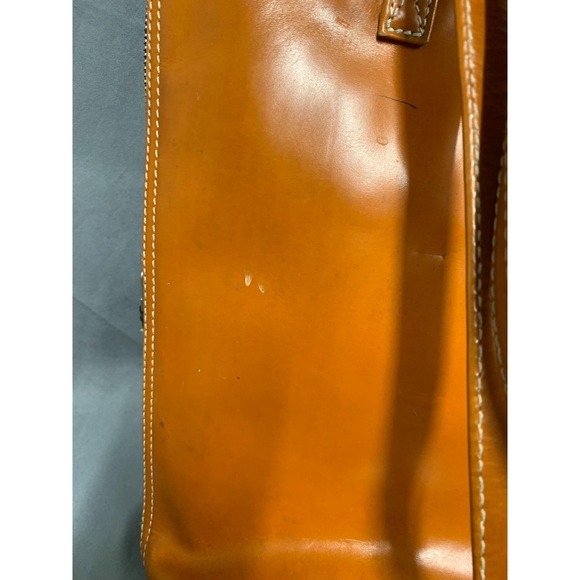 Latico Bag Orange Leather Shoulder Messenger Laptop Briefcase Handbag - Picture 3 of 15